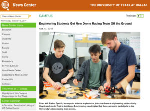 University of Dallas Engineering Students